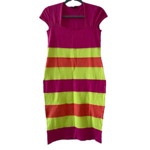 Metro Style Rib Knit Sheath Dress